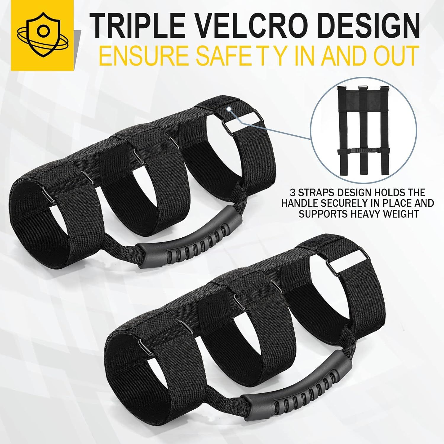 2-Pack Heavy Duty Roll Bar Grab Handles for Jeep Wrangler & Off-Road Vehicles view 5