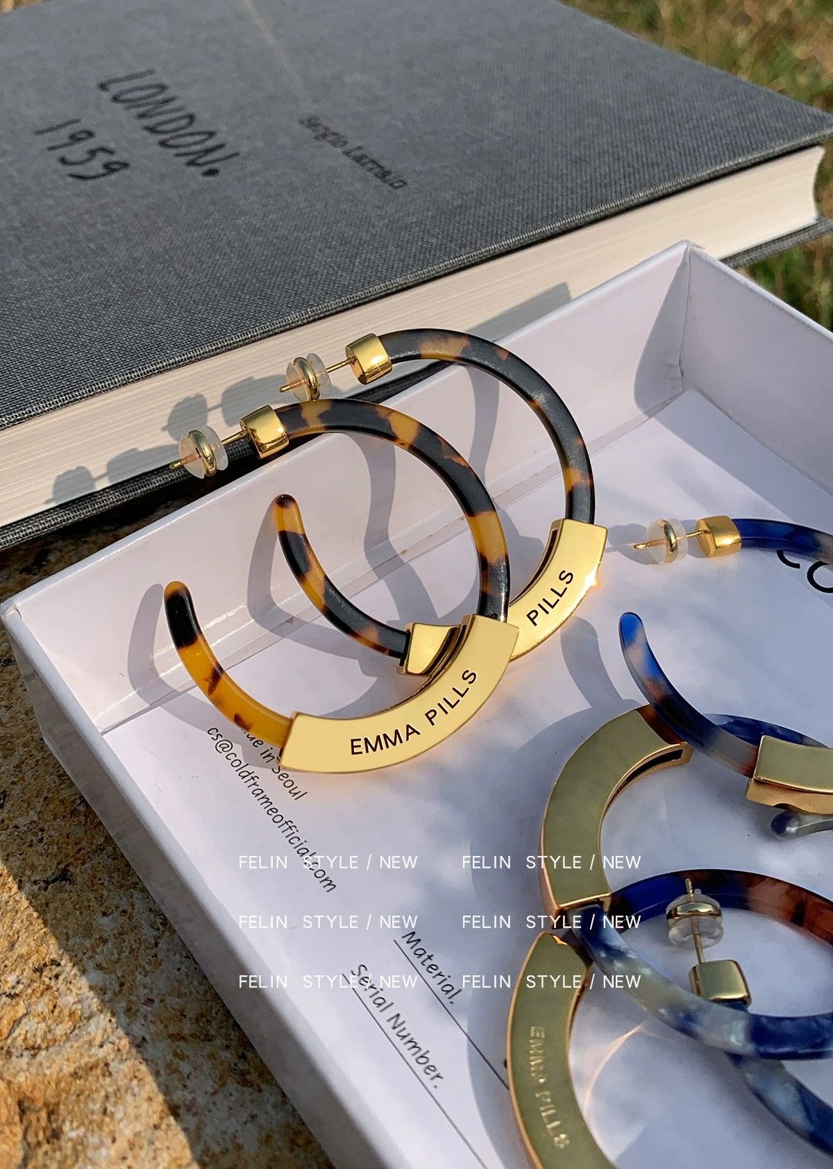 Hoop Earrings for Women Geometry Acrylic Resin Earrings Bohemia Tortoise Shell view 5