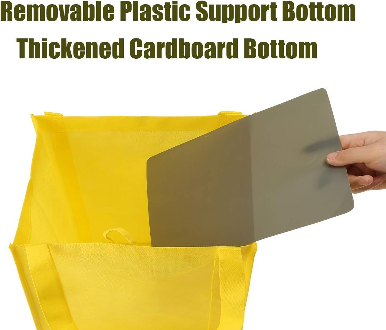 10 Pack Heavy Duty Reusable Grocery Bags with Reinforced Bottom view 5