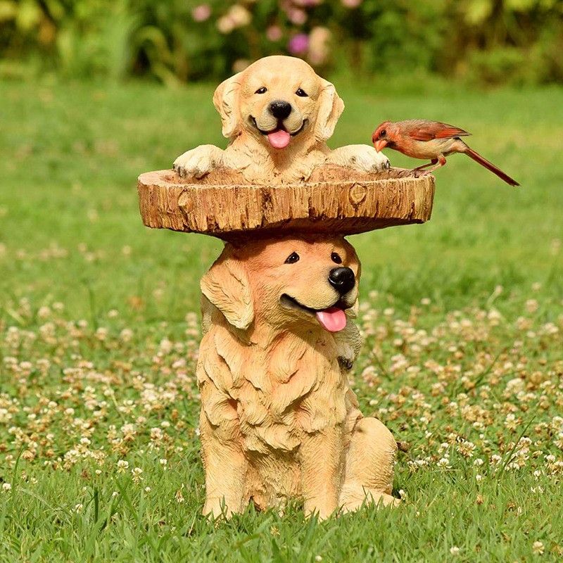 Resin Bird Bath Statue for Garden view 2