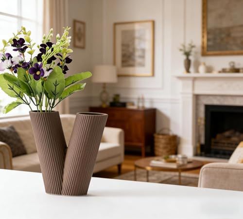 Love Vase 4-Piece Ceramic Vase Set – Stylish Floral Decorative Vases for Entryway view 3