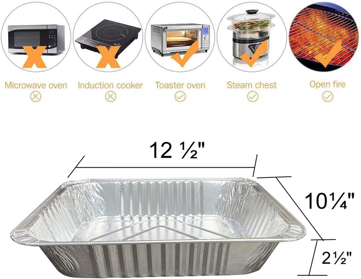 20 Pack Heavy-Duty Disposable Aluminum Foil Pans for Baking view 2