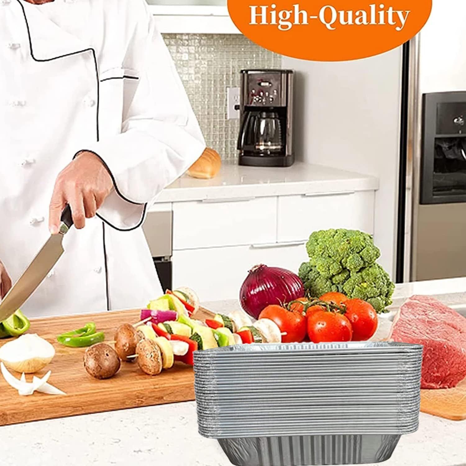 20 Pack Heavy-Duty Disposable Aluminum Foil Pans for Baking view 6