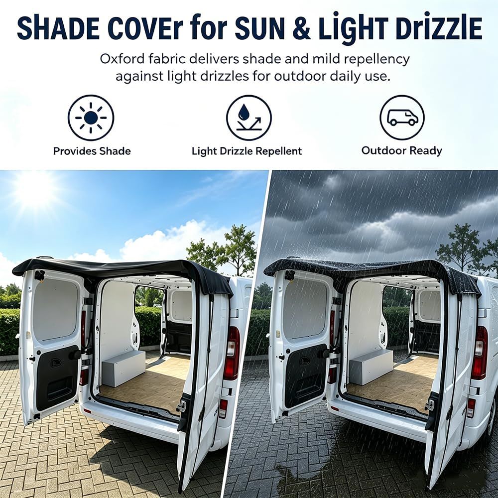 Van Tailgate Sunshade for Ford Transit 250 LWB Medium Roof Cargo Van 2015-2026 view 4