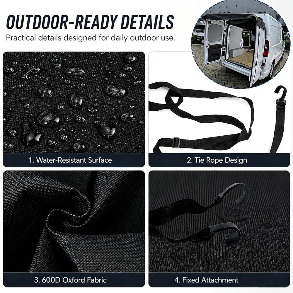 Van Tailgate Sunshade for Ford Transit 250 LWB Medium Roof Cargo Van 2015-2026 view 5