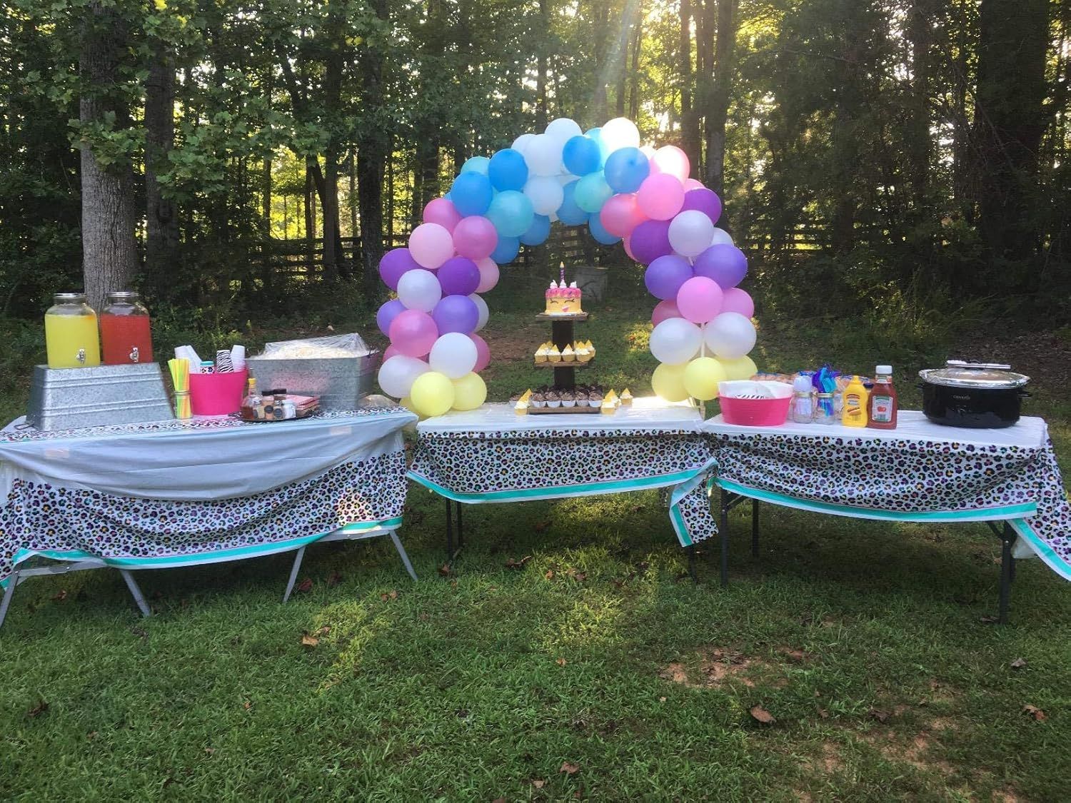Tabletop Balloon Arch Kit with Adjustable Fiber Rods & Plastic Ring Clips for view 7