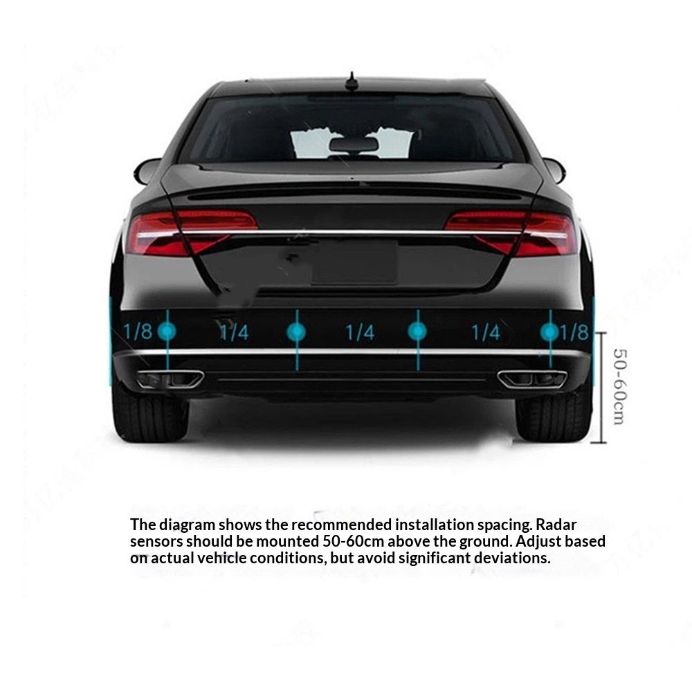 Car Reverse Parking Radar System with 8 Parking Sensors Distance Detection + view 5
