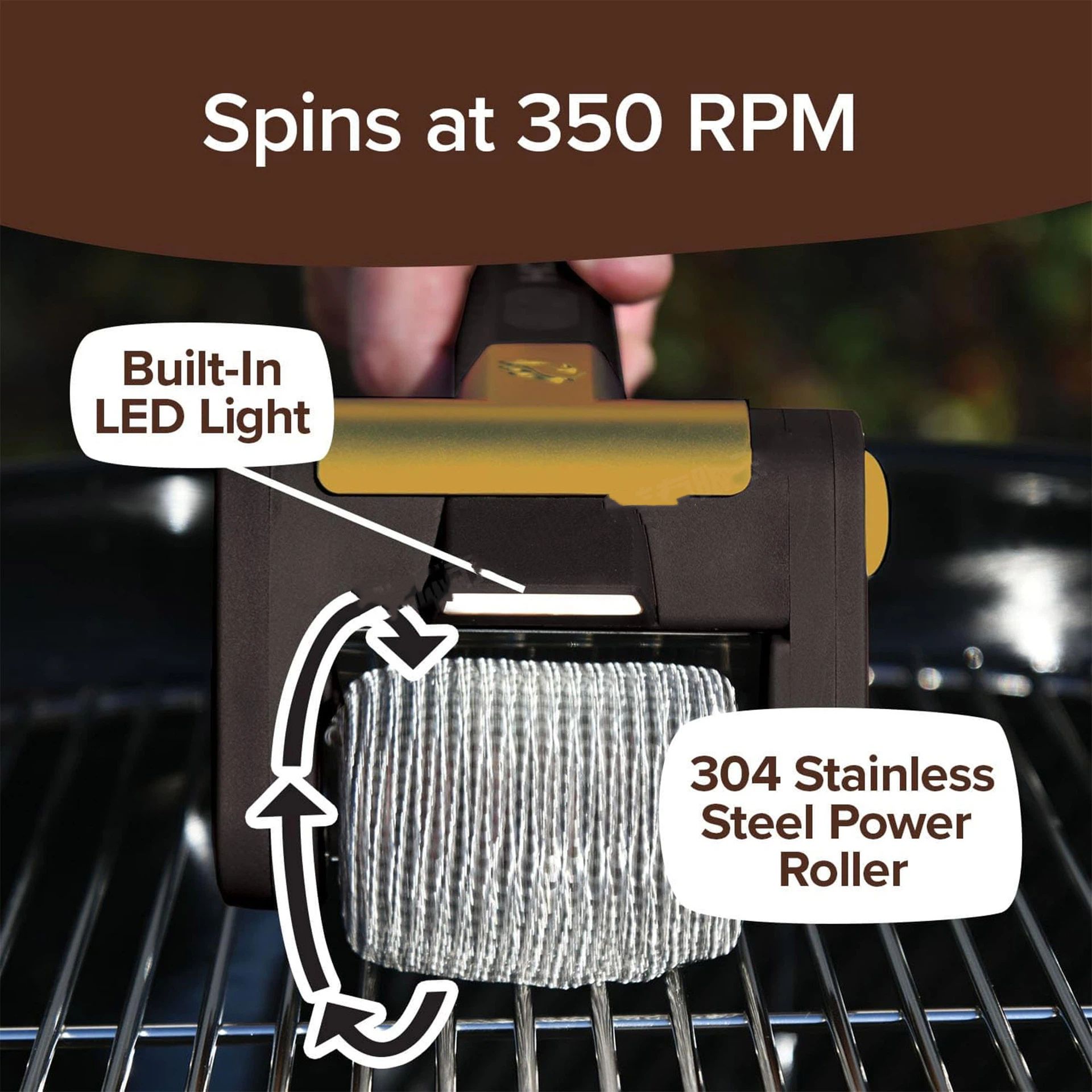Electric Grill Cleaner Bristle Free – Cordless view 3