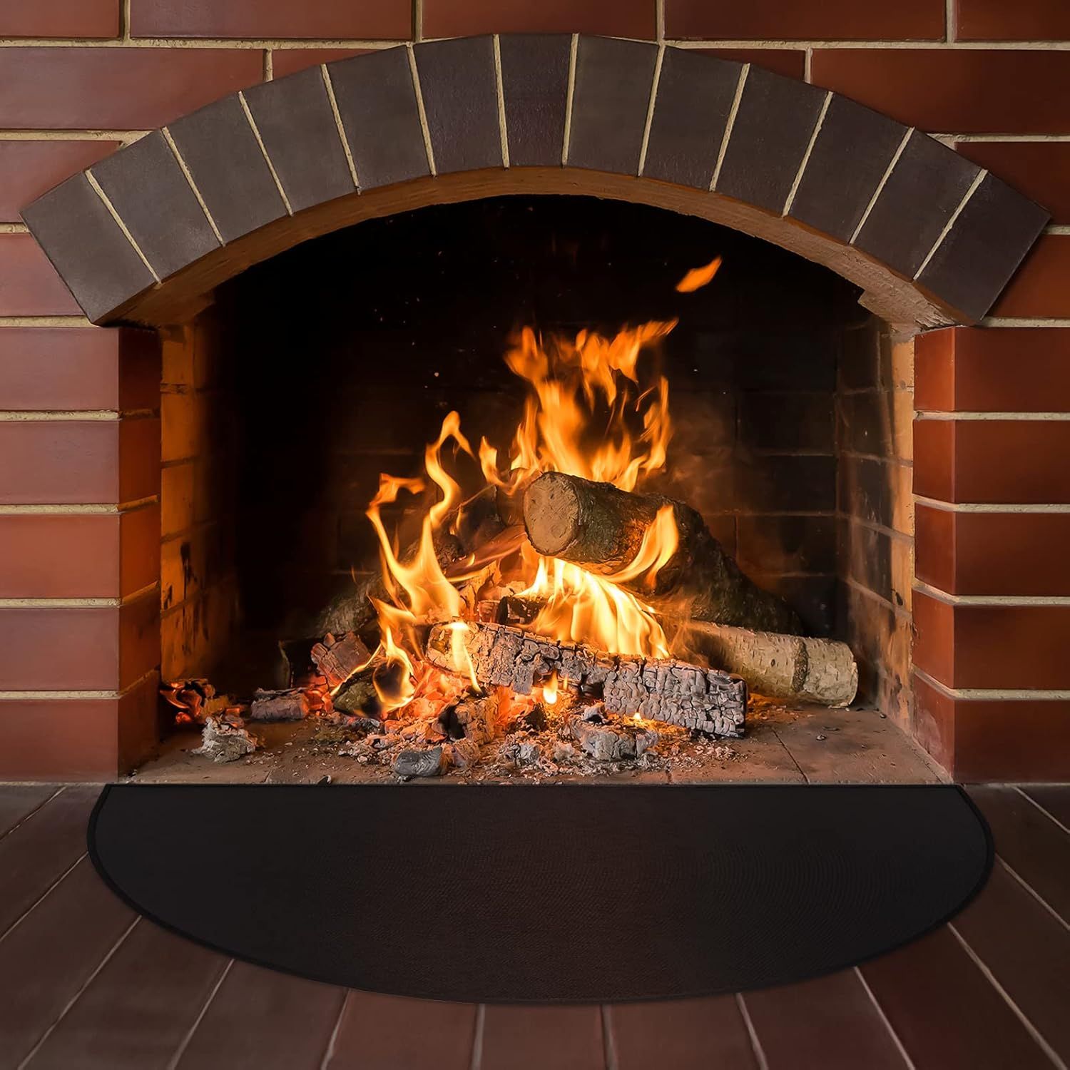 Fireproof Fireplace Hearth Mat Oil-Proof Waterproof BBQ Protector for Decks view 4