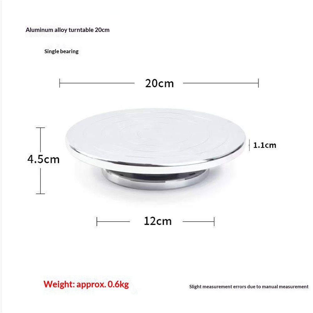 7.8 Inch Banding Wheel,Wheel Turnable Aluminium Alloy Metal Sculpting Wheel