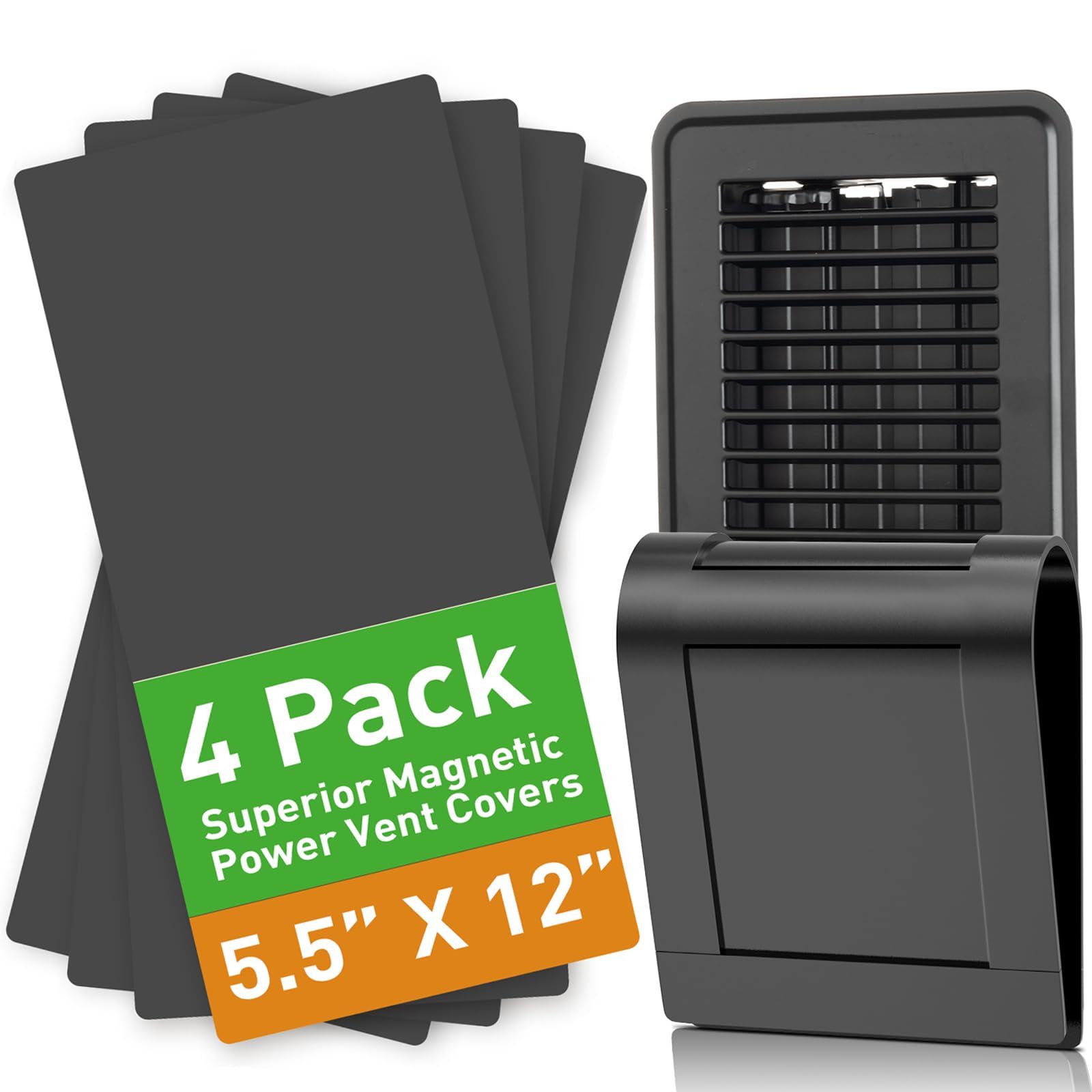 Magnetic Vent Covers (4-Pack) for Complete Sealing of Residential Standard