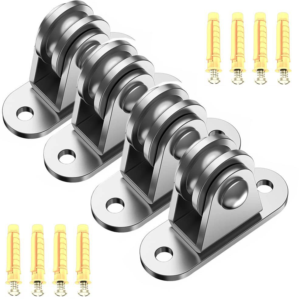 Small Pulley Block Silent Pulley Wheel Heavy Duty Fixed Pullies for Cord