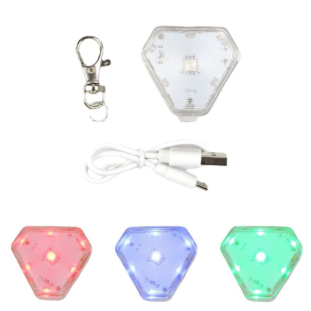 2pcs Rechargeable Collar Light - Carabiner Keychain Clip with LED Light - Clip