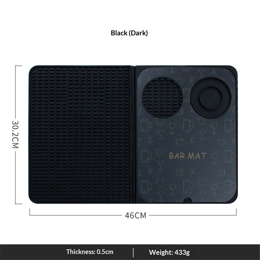 Bar Mat, Bar Accessories, Multifunctional Folding Cocktail Mat with Cutting