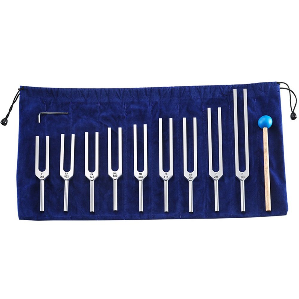 Tuning Fork Set - 9 Tuning Forks Perfect for Healing