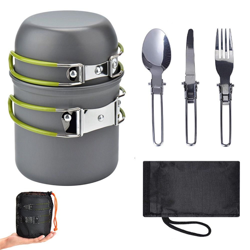 Camping Cookware Set Portable Camping Mess Kit Cooking Set Camping Cooking Set