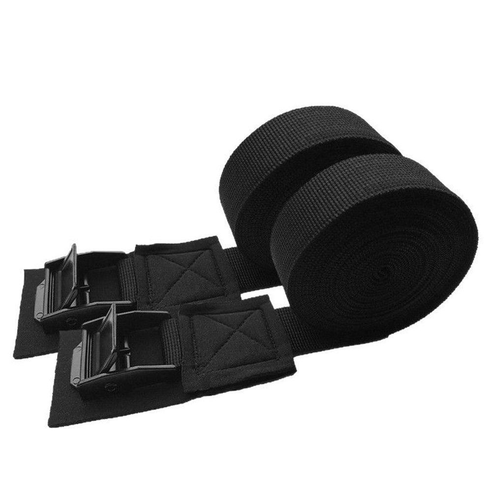 Black two Pair Tie Down Strap Padded Cam Lock Buckle - Cargo Straps for Moving — image 1
