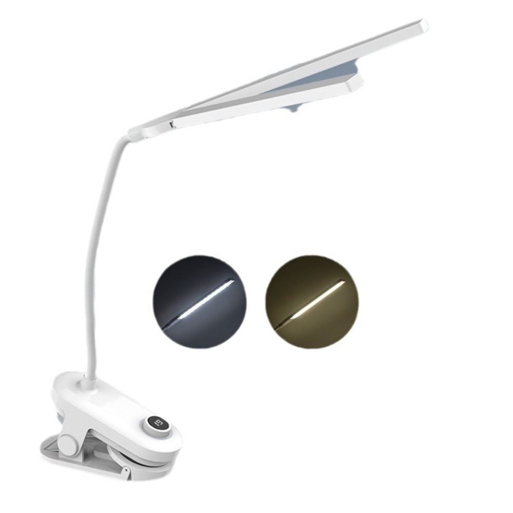 Dual Head LED Desk Lamp with Clamp