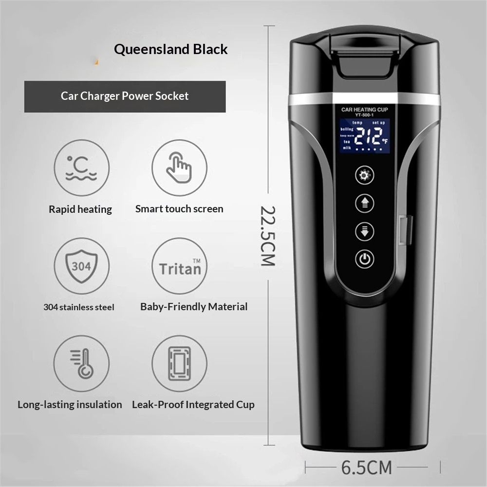 Car Electric Kettle for Travel :12V/24V Small Electric Water Kettle