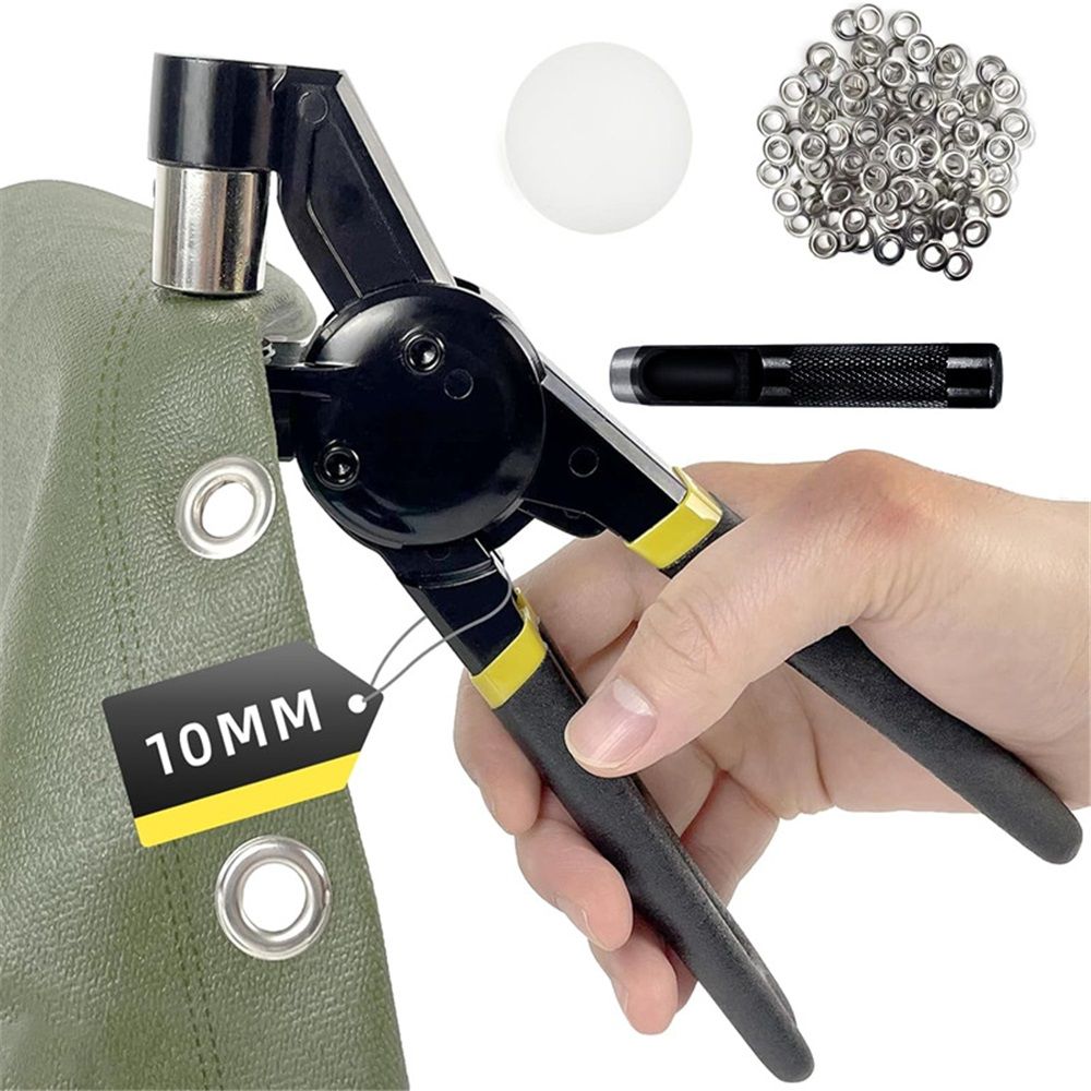 Heavy Duty Grommet Tool Kit Die and 300 Sets of 10MM Grommets