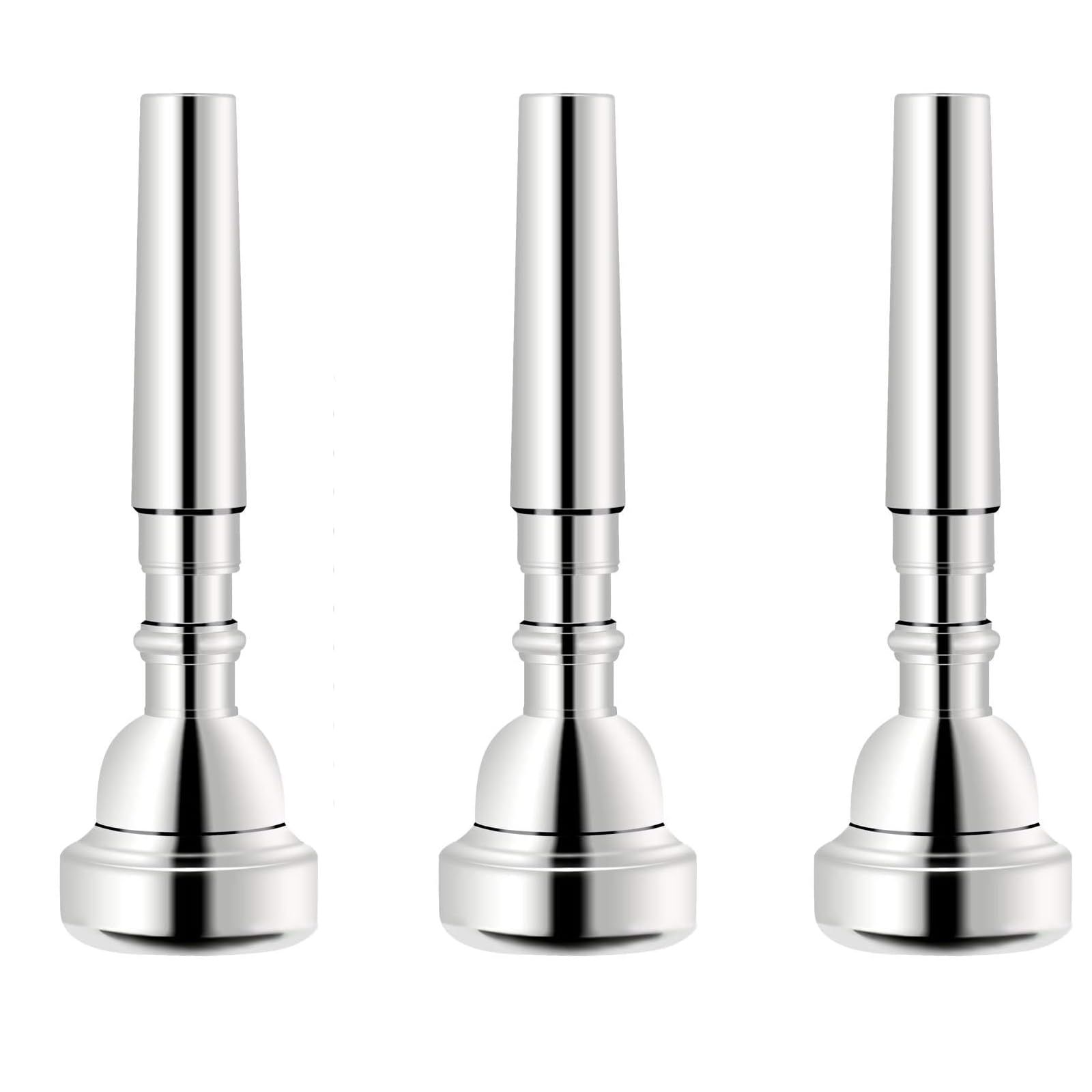 Silver Trumpet Mouthpiece 7C 5C 3C Trumpet Mouthpiece Set Musical Instruments