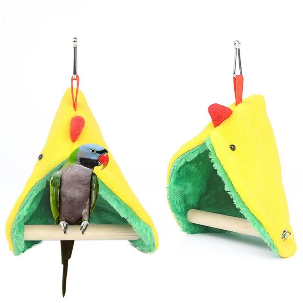 2 pack Winter Warm Bird Hammock Tent Parrots Hanging Nest Shed Hut