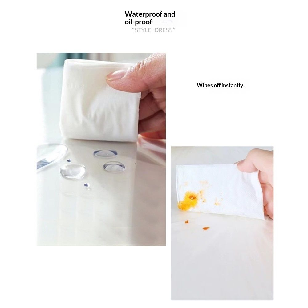 Clear Round Fitted Vinyl Tablecloth for Diameter Tables - Heavy Duty view 5