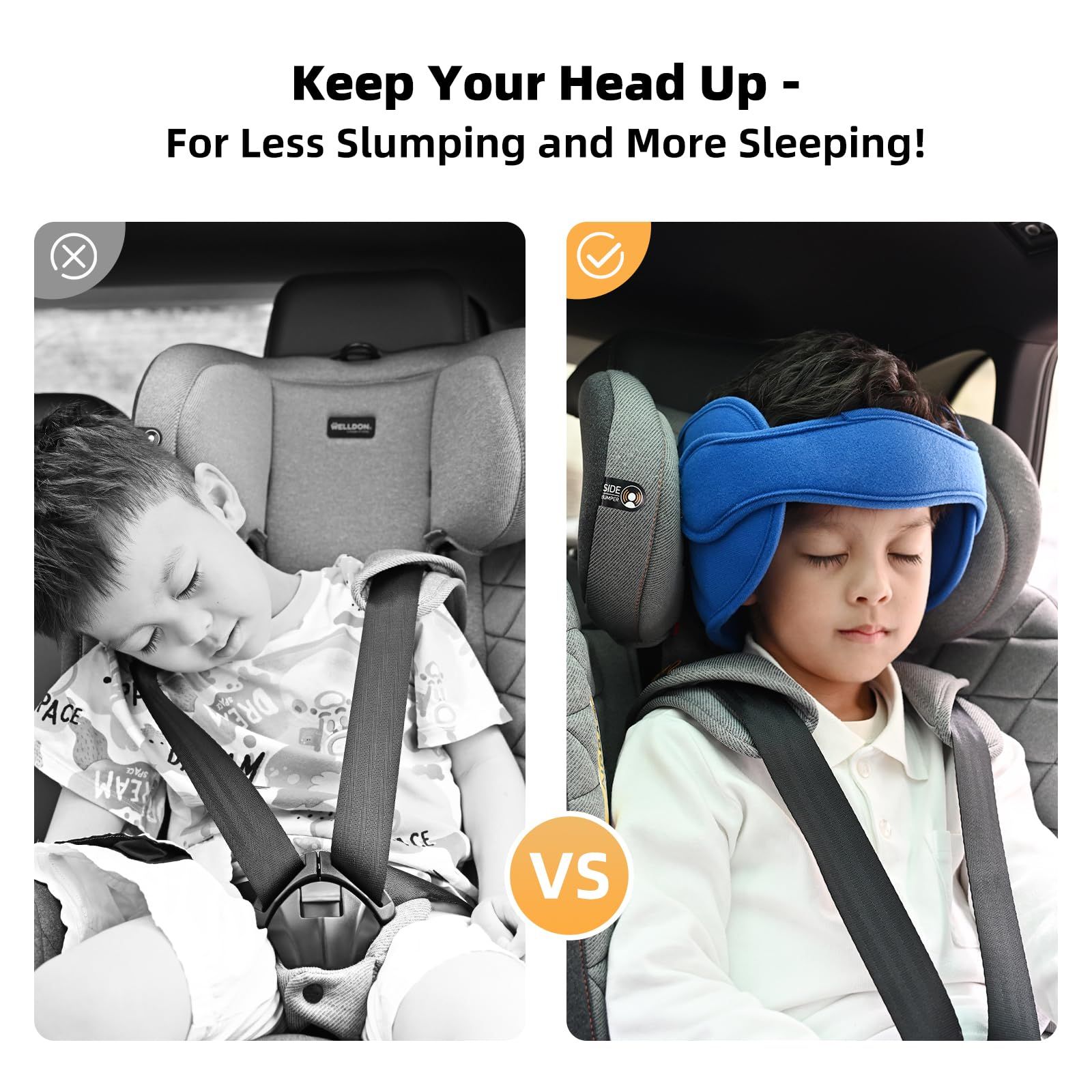 Baby car seat head support view 3