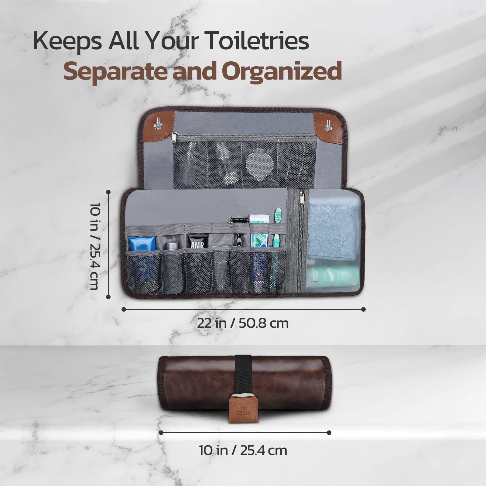 Toiletry Bag for Men, Travel Essentials Travel Toiletry Bag, Water-Resistant view 3