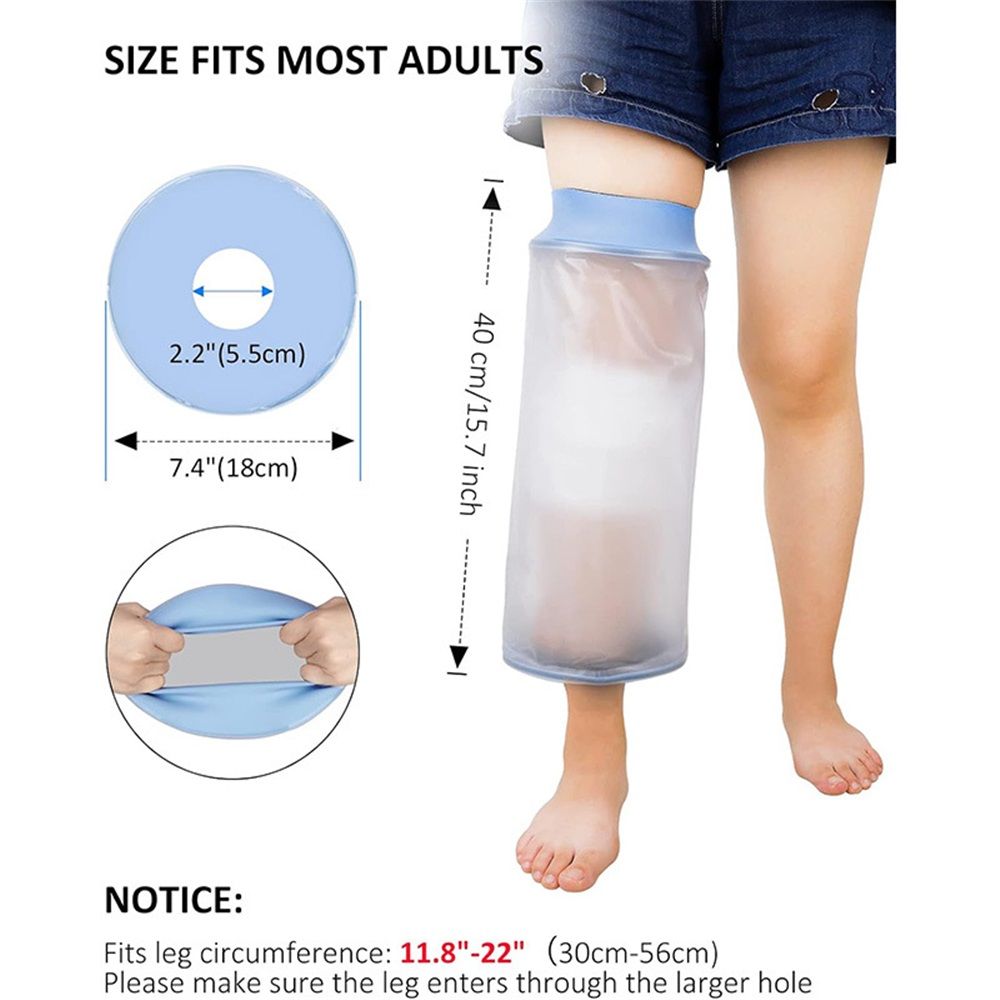 Knee Cast Cover for Shower Waterproof Knee Cover for Shower after Surgery view 2
