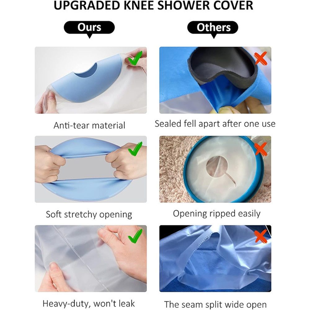 Knee Cast Cover for Shower Waterproof Knee Cover for Shower after Surgery view 5