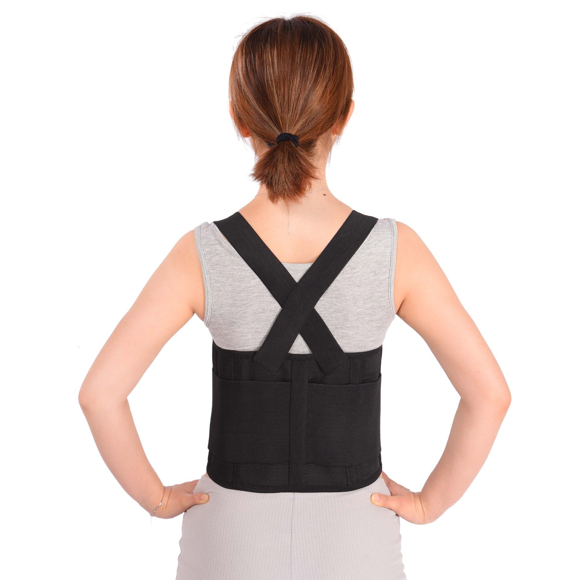 Care Back Brace for Work with Suspenders - Back Support Belt - Adjustable view 4