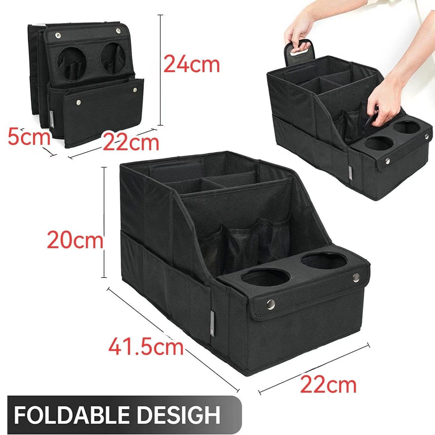 Car Seat Organizer- Backseat Car Organizer with 11 Storages Compartments and 2 view 4