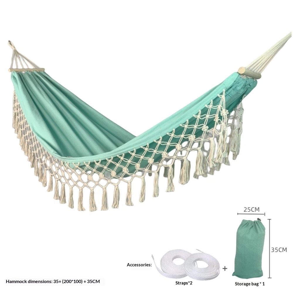 Beautiful Boho Style Hammock -Camping， Portable 2 Person Hammock