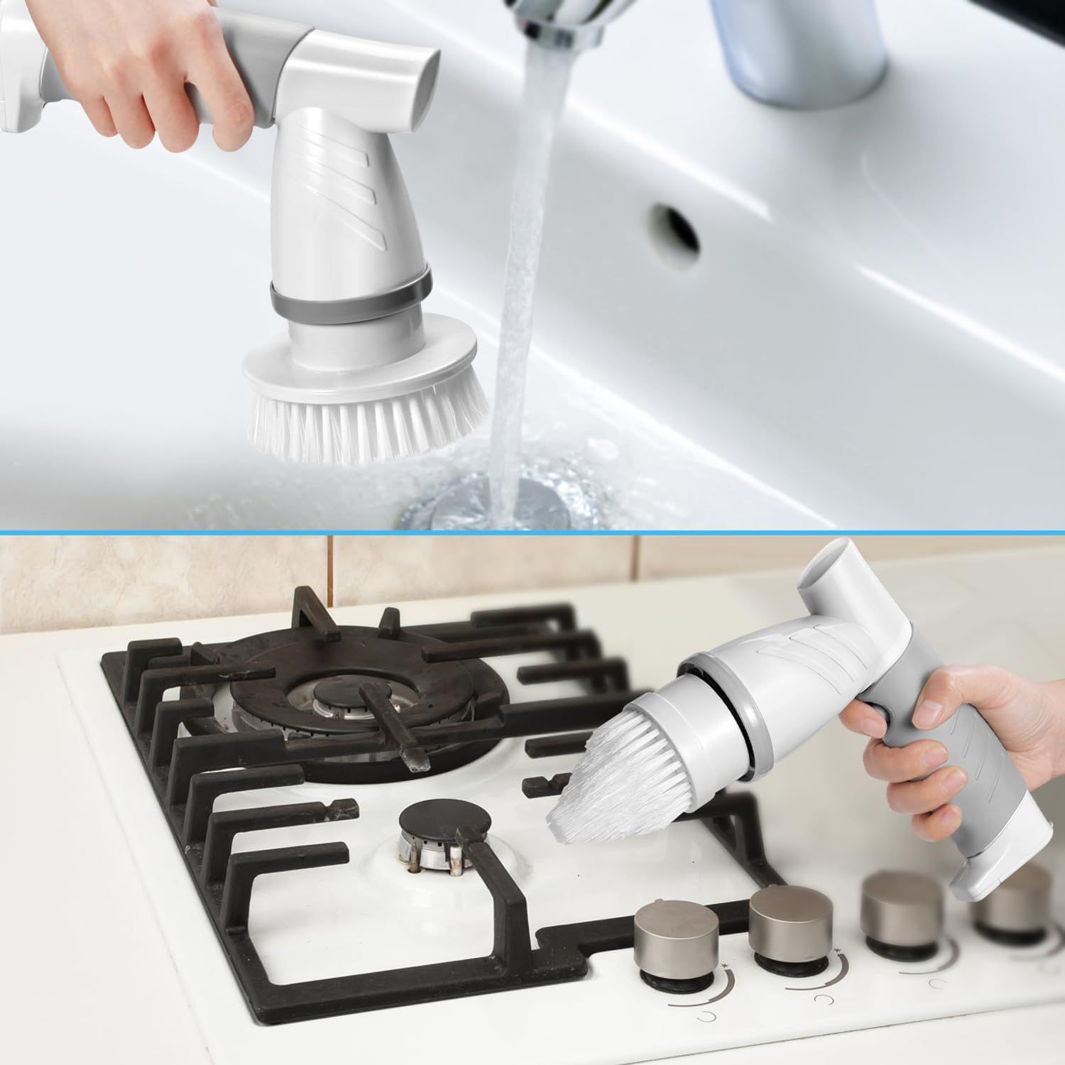 Electric Spin Scrubber, Bathroom Shower Electric Scrubber for Cleaning view 3