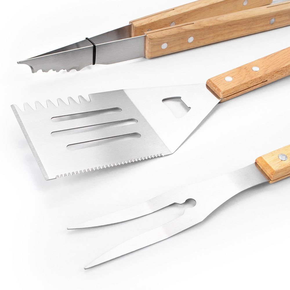 Wooded BBQ Accessories Grilling Tools view 3