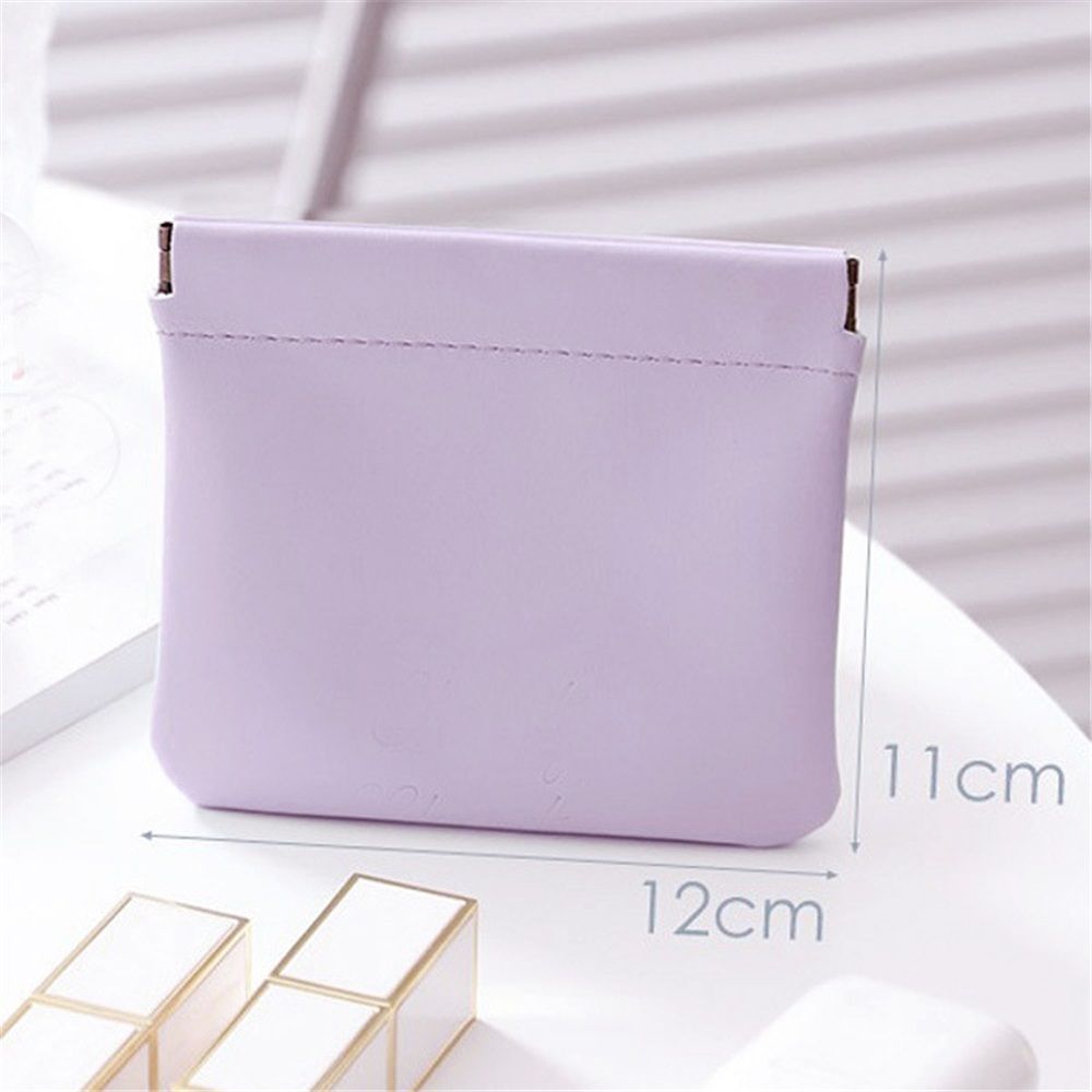 12 Pcs Pocket Cosmetic Bag Waterproof No Zipper Self Closing Makeup Bag PU view 3
