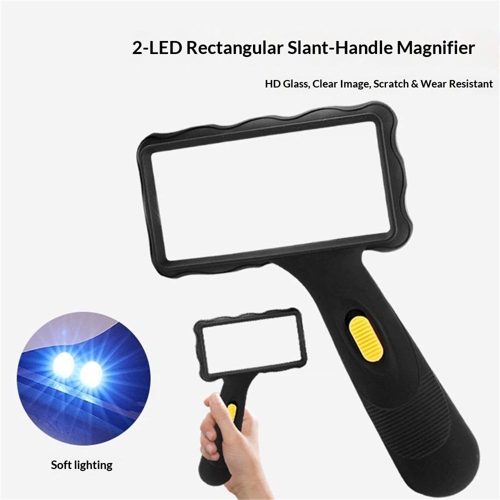 3X Hand-held Rectangular Magnifying Glass view 4