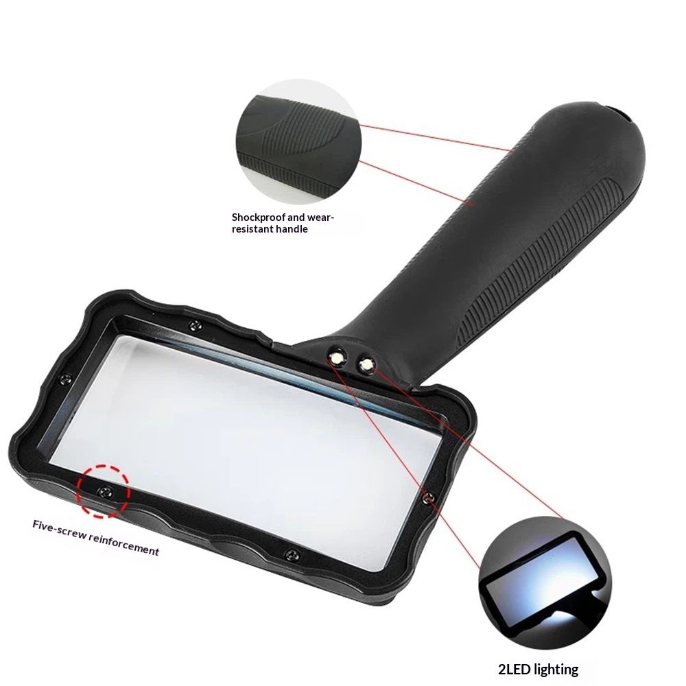 3X Hand-held Rectangular Magnifying Glass view 5