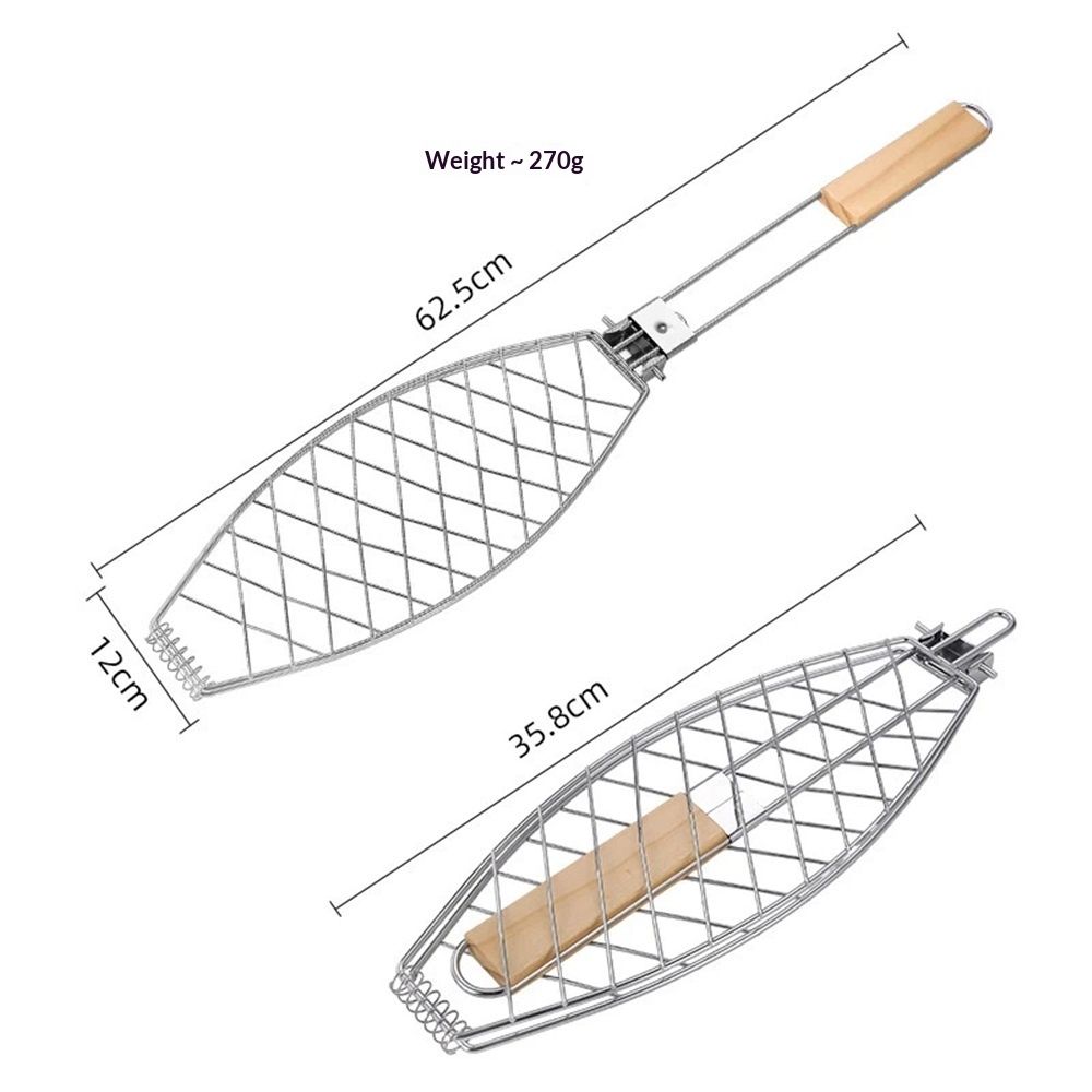 Stainless Steel BBQ Fish Basket view 5