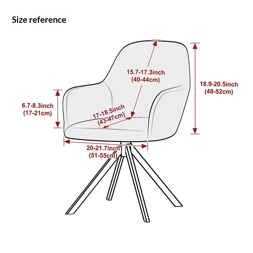 Swivel Armchair Accent Dining Chair Cover for Office view 2
