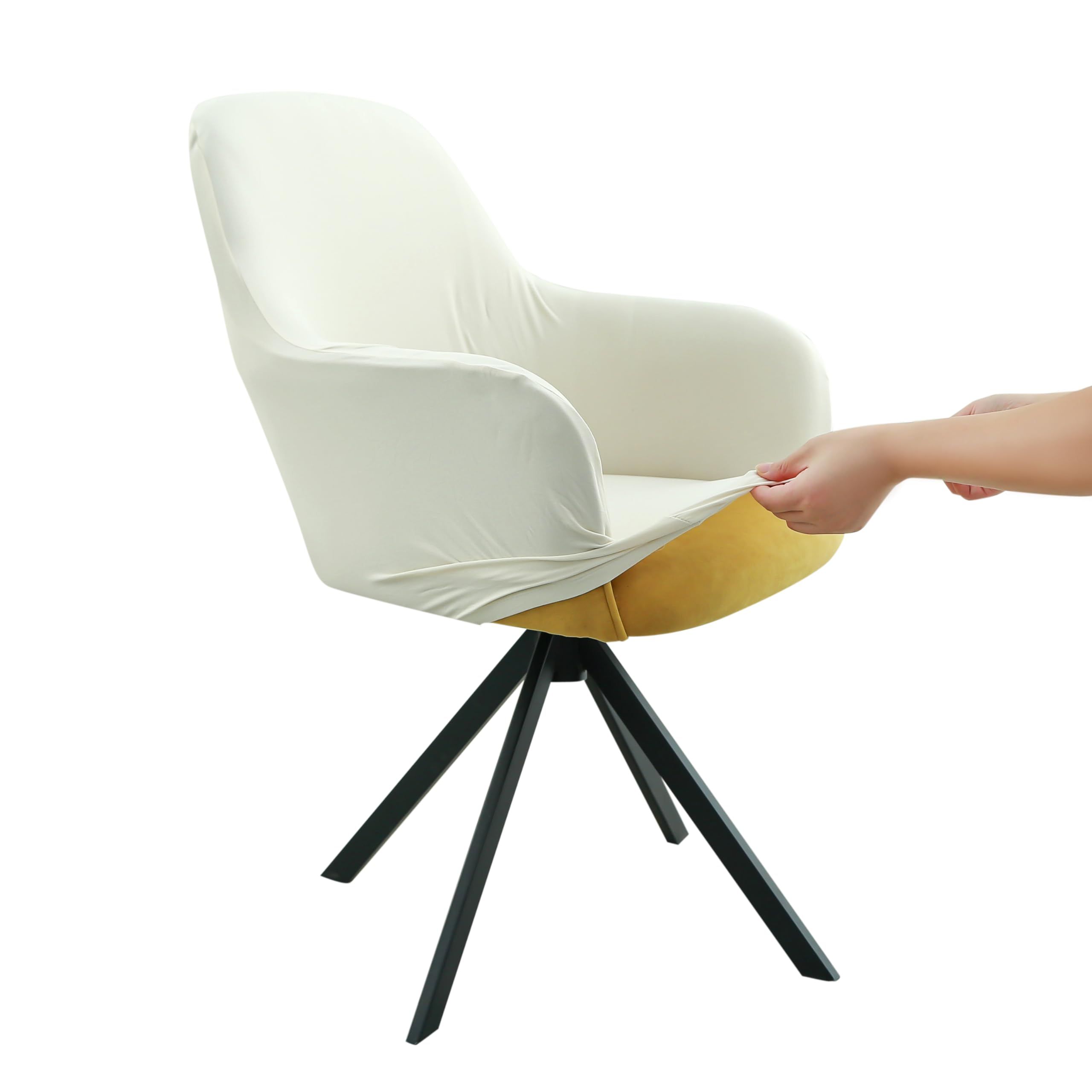 Swivel Armchair Accent Dining Chair Cover for Office view 4