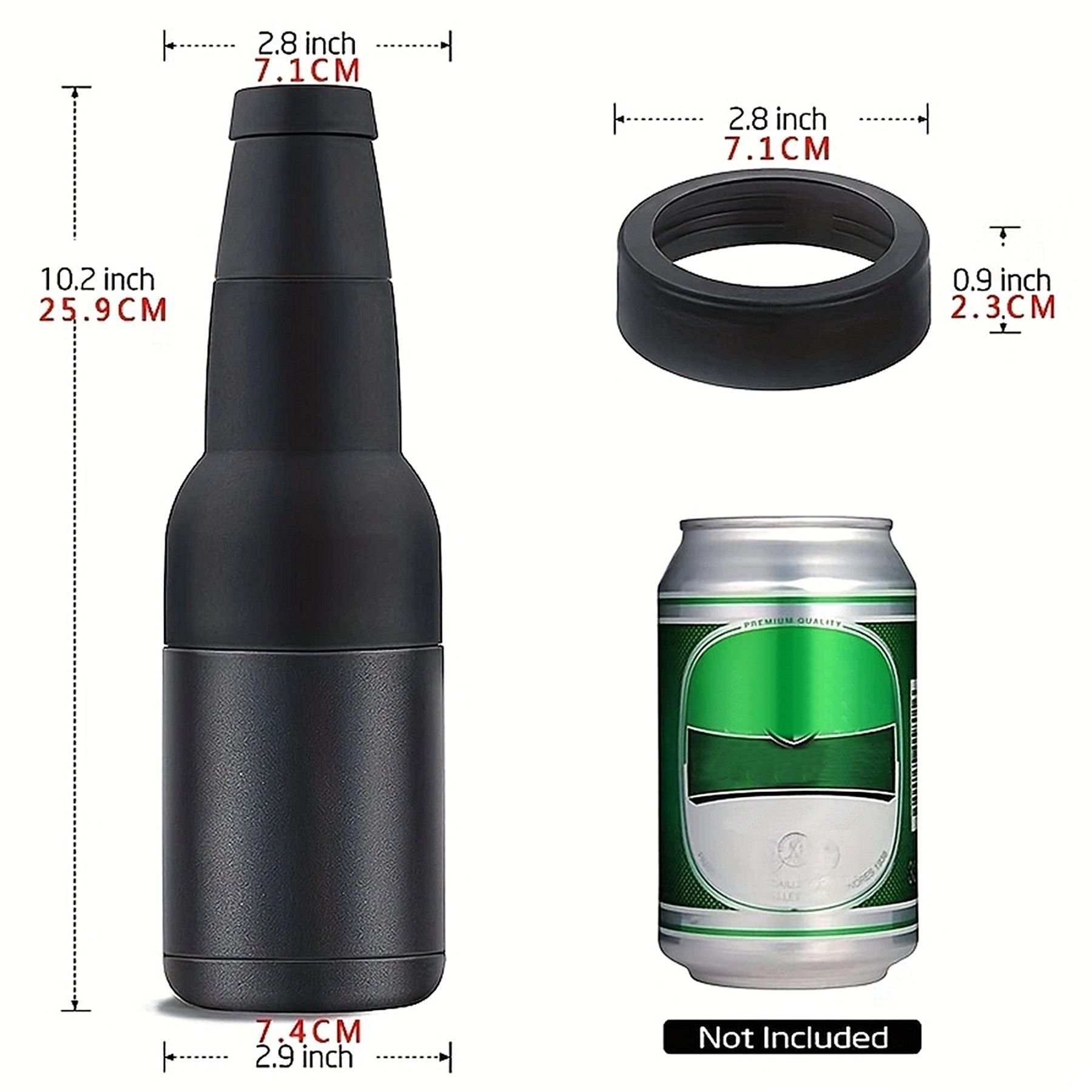 Frosty Beer Holder,2 Go Vacuum Insulated Double Walled Stainless Steel Beer view 2