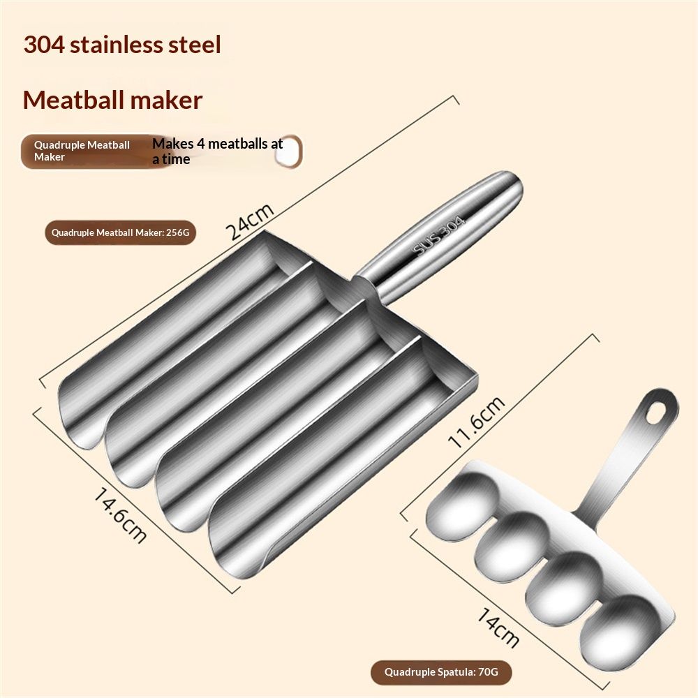 Meatball Maker Tool, 304 Stainless Steel Kitchen Manual Non Stick Meatball