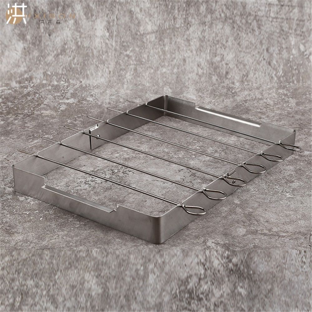 Stainless Steel BBQ Shish Kabob Set view 2