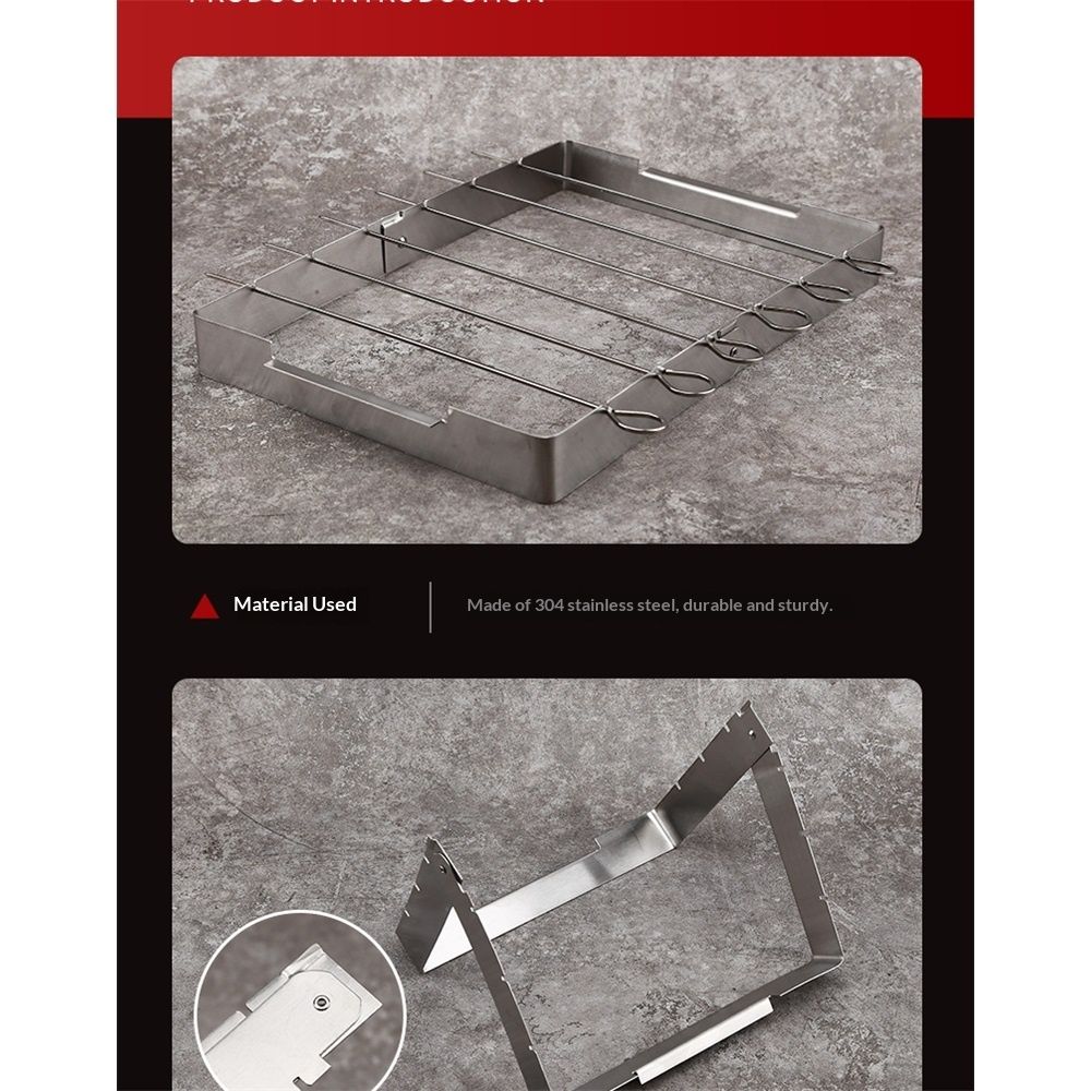 Stainless Steel BBQ Shish Kabob Set view 5