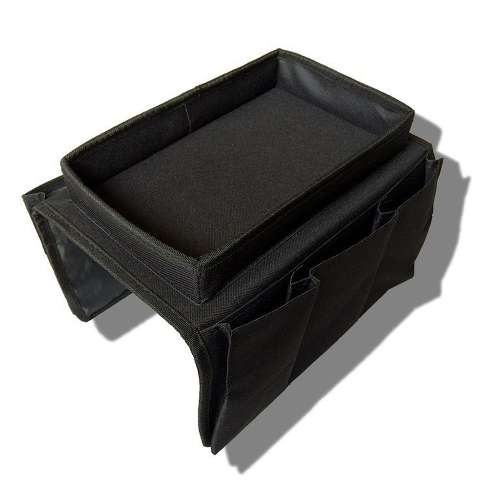 Sofa Armrest Organizer, Couch TV Remote Storage Organizer with Pockets for