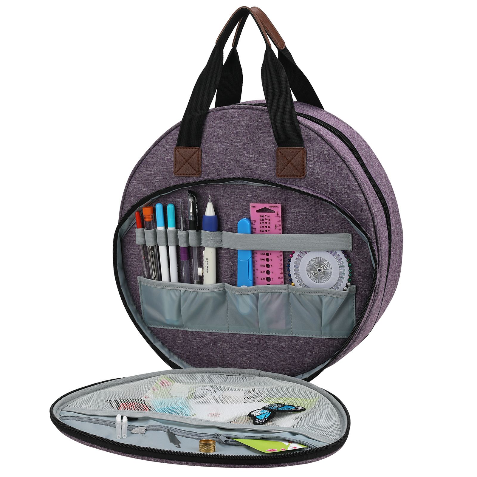 Cross Stitch Storage Bag Purple view 2