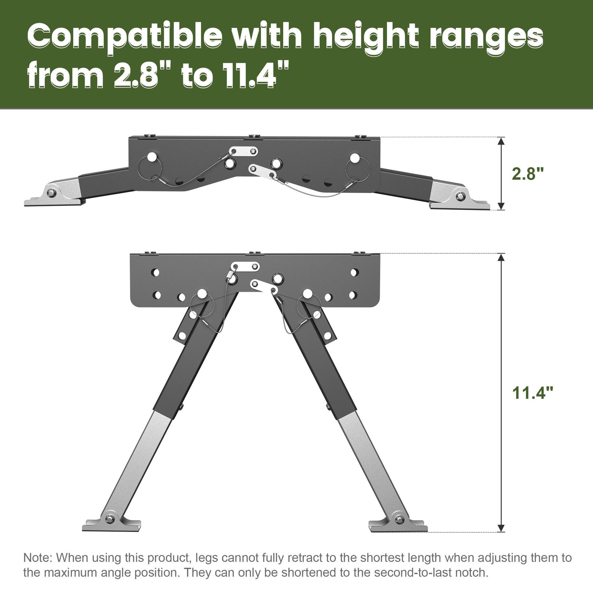 2.8" to 11.4" Step Stabilizer Kit Compatible with RV Travel Trailers and view 3