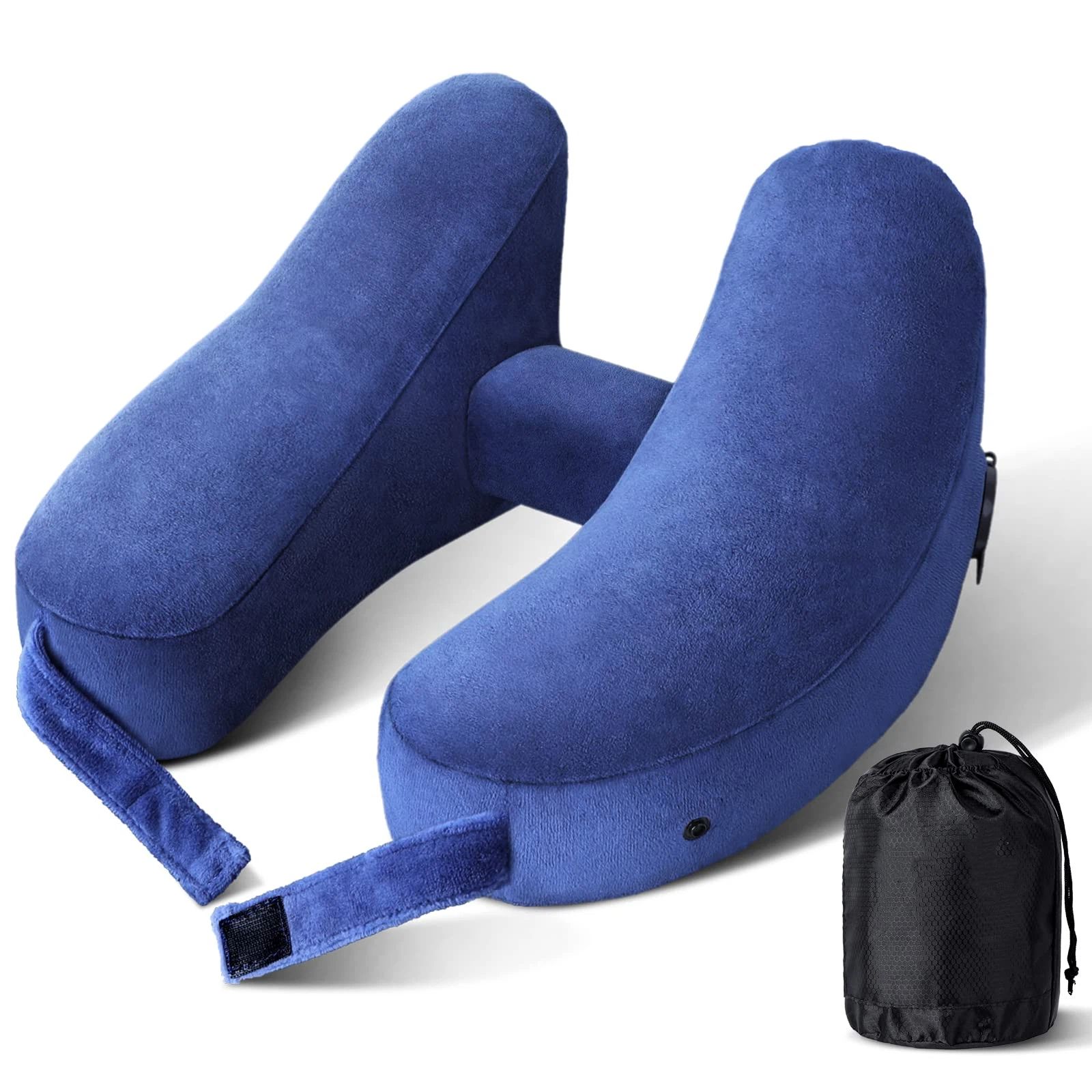 Neck Pillow for Travel Inflatable Airplane Pillow Comfortably Supports Head